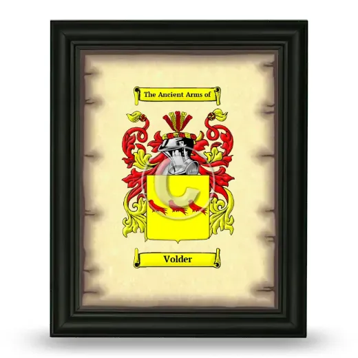 Volder Coat of Arms Framed - Black