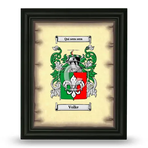 Volke Coat of Arms Framed - Black