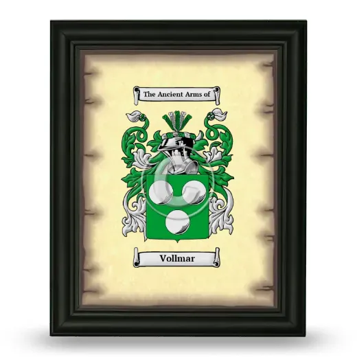 Vollmar Coat of Arms Framed - Black