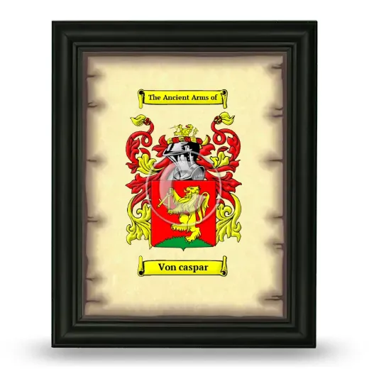 Von caspar Coat of Arms Framed - Black
