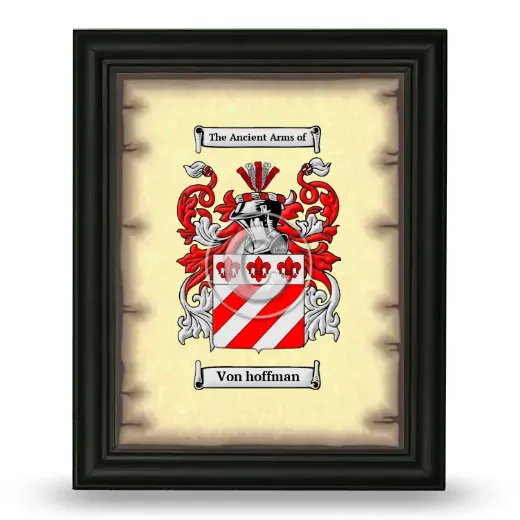 Von hoffman Coat of Arms Framed - Black