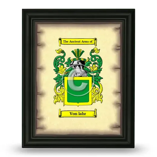 Von lahr Coat of Arms Framed - Black