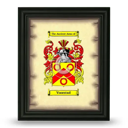 Voorstad Coat of Arms Framed - Black