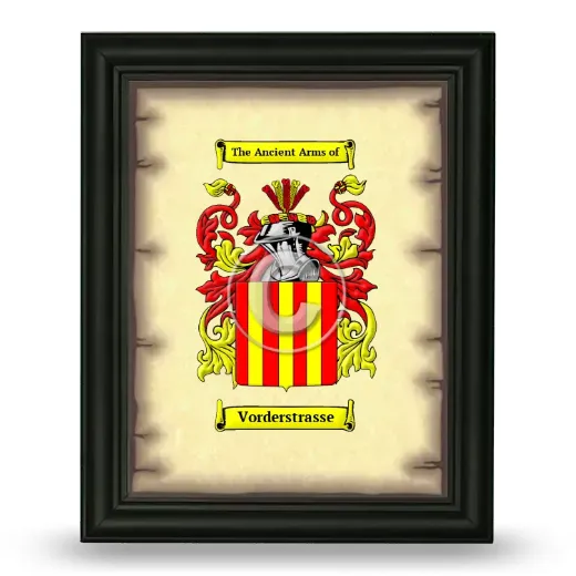 Vorderstrasse Coat of Arms Framed - Black
