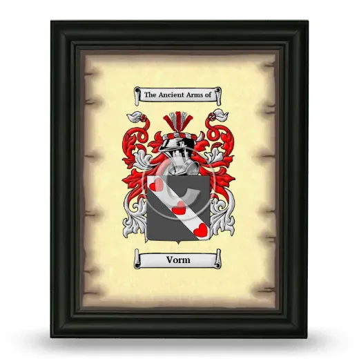 Vorm Coat of Arms Framed - Black