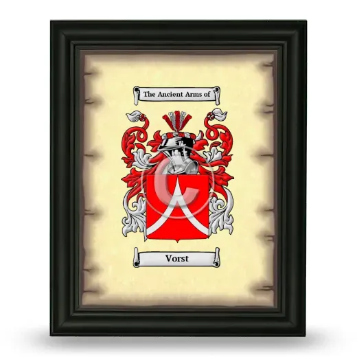 Vorst Coat of Arms Framed - Black