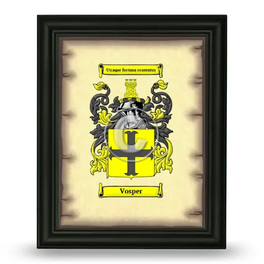 Vosper Coat of Arms Framed - Black