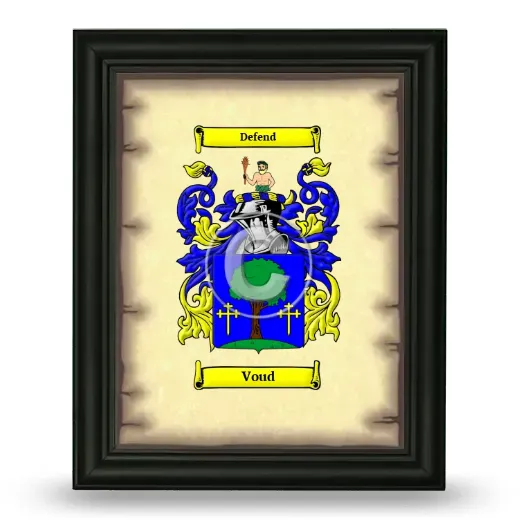 Voud Coat of Arms Framed - Black