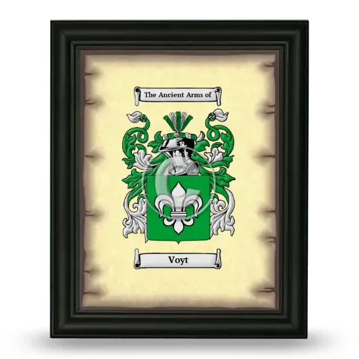 Voyt Coat of Arms Framed - Black