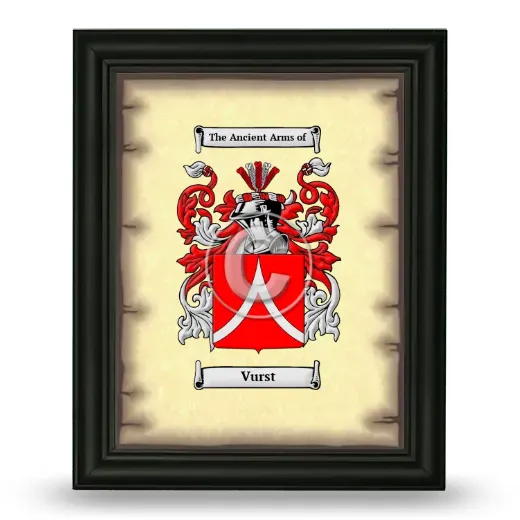 Vurst Coat of Arms Framed - Black