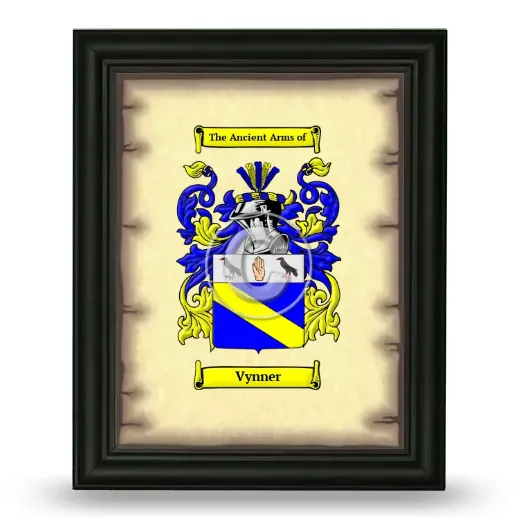 Vynner Coat of Arms Framed - Black