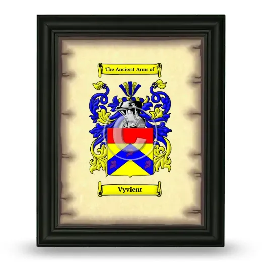 Vyvient Coat of Arms Framed - Black
