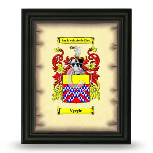 Vyvyle Coat of Arms Framed - Black