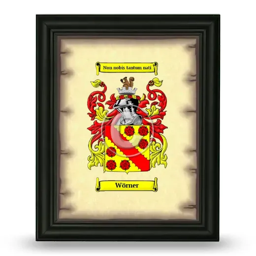 Wörner Coat of Arms Framed - Black
