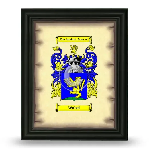 Wabel Coat of Arms Framed - Black