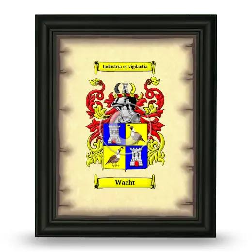 Wacht Coat of Arms Framed - Black