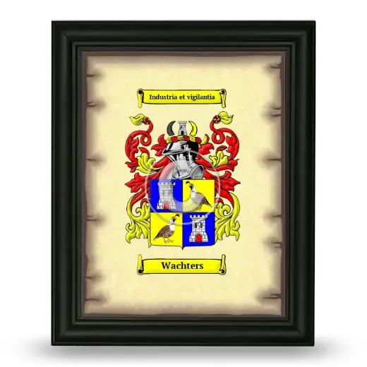 Wachters Coat of Arms Framed - Black