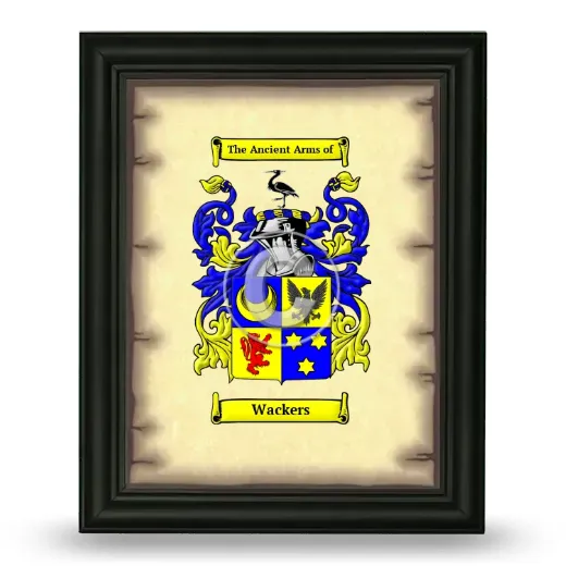 Wackers Coat of Arms Framed - Black