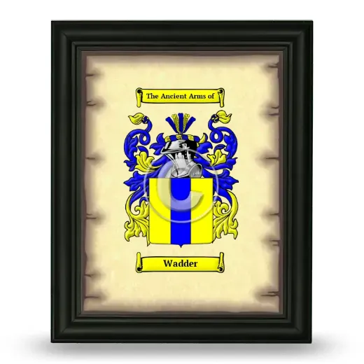 Wadder Coat of Arms Framed - Black