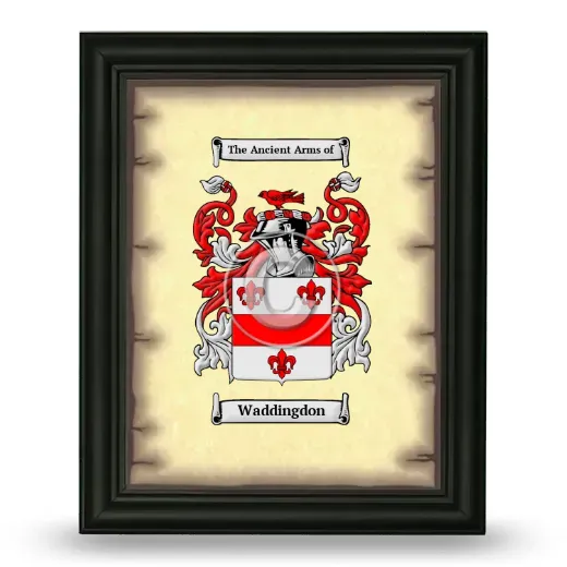 Waddingdon Coat of Arms Framed - Black