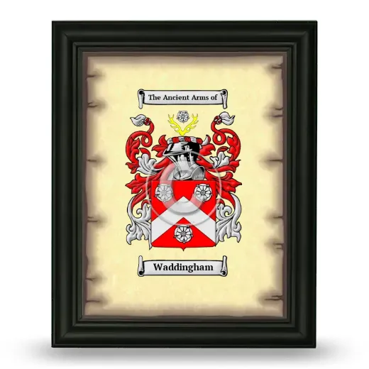 Waddingham Coat of Arms Framed - Black