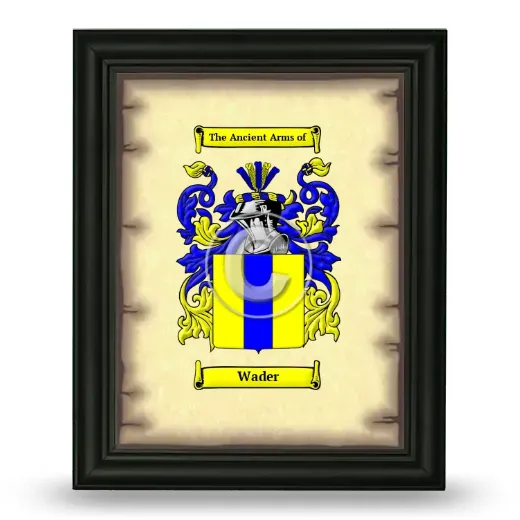 Wader Coat of Arms Framed - Black