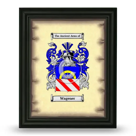 Wagener Coat of Arms Framed - Black