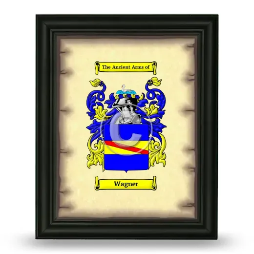 Wagner Coat of Arms Framed - Black