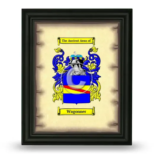 Wagonner Coat of Arms Framed - Black