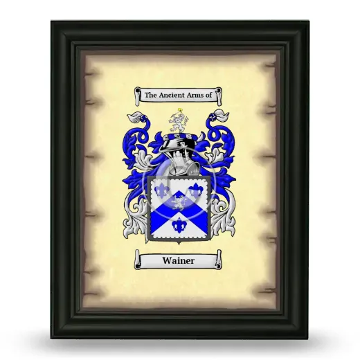Wainer Coat of Arms Framed - Black