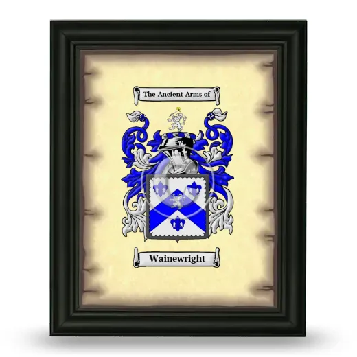 Wainewright Coat of Arms Framed - Black