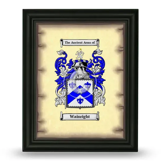 Wainright Coat of Arms Framed - Black