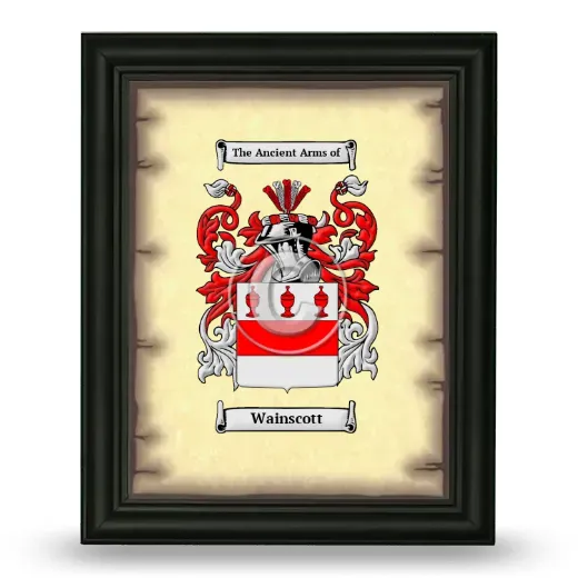 Wainscott Coat of Arms Framed - Black