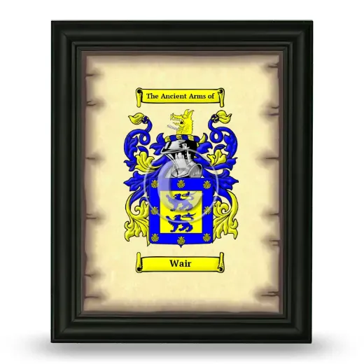 Wair Coat of Arms Framed - Black