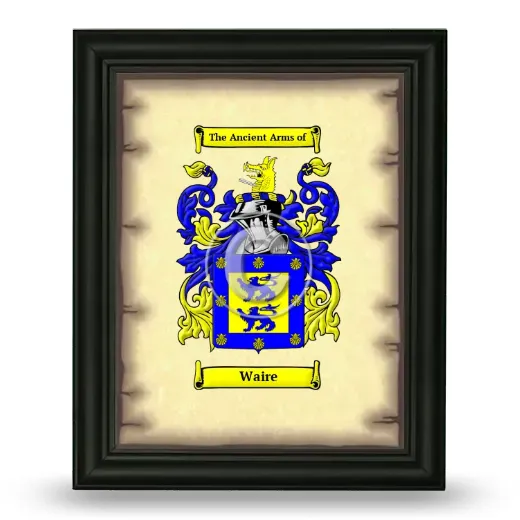 Waire Coat of Arms Framed - Black