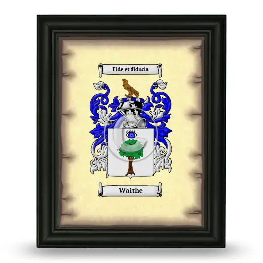 Waithe Coat of Arms Framed - Black