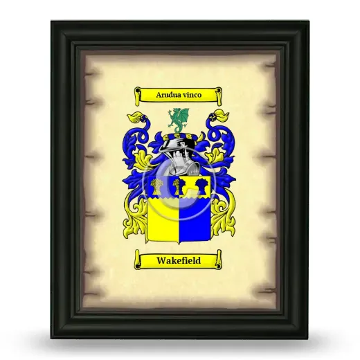 Wakefield Coat of Arms Framed - Black