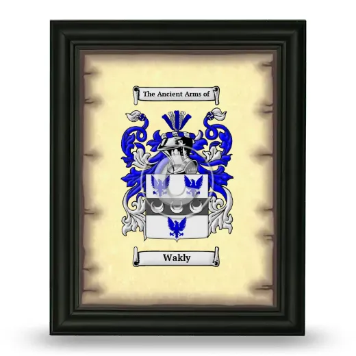 Wakly Coat of Arms Framed - Black