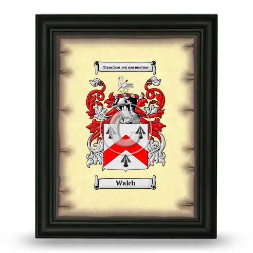 Walch Coat of Arms Framed - Black