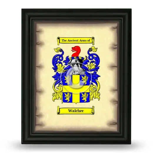 Walcher Coat of Arms Framed - Black