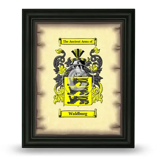 Waldburg Coat of Arms Framed - Black
