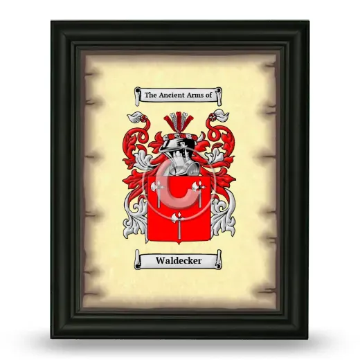 Waldecker Coat of Arms Framed - Black