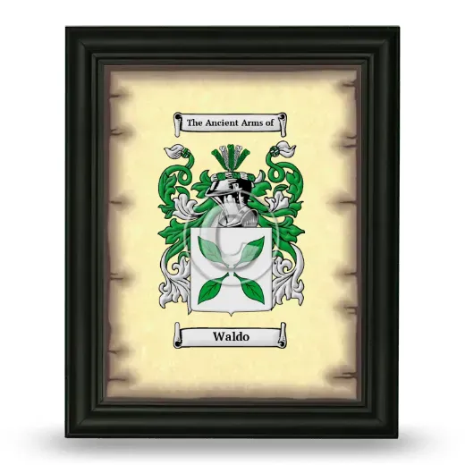 Waldo Coat of Arms Framed - Black