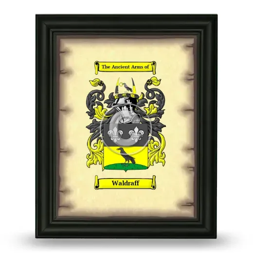 Waldraff Coat of Arms Framed - Black