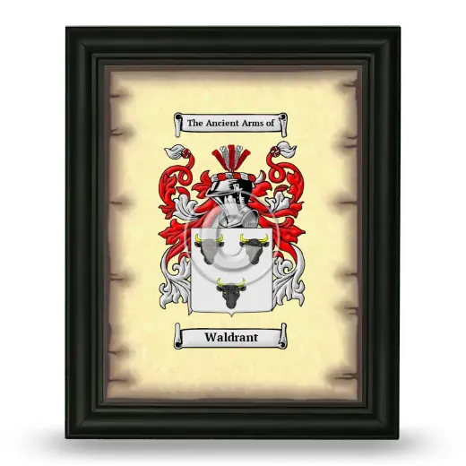 Waldrant Coat of Arms Framed - Black