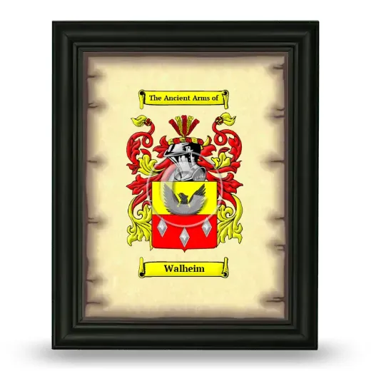 Walheim Coat of Arms Framed - Black