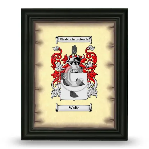 Walie Coat of Arms Framed - Black