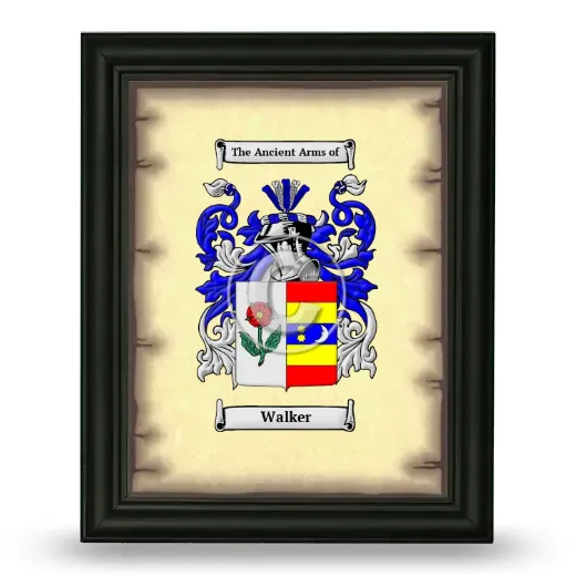 Walker Coat of Arms Framed - Black