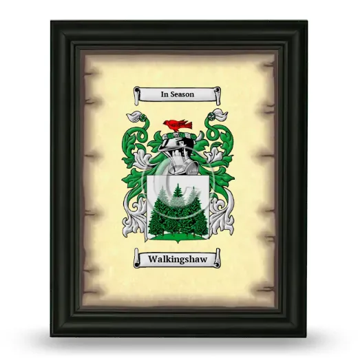 Walkingshaw Coat of Arms Framed - Black