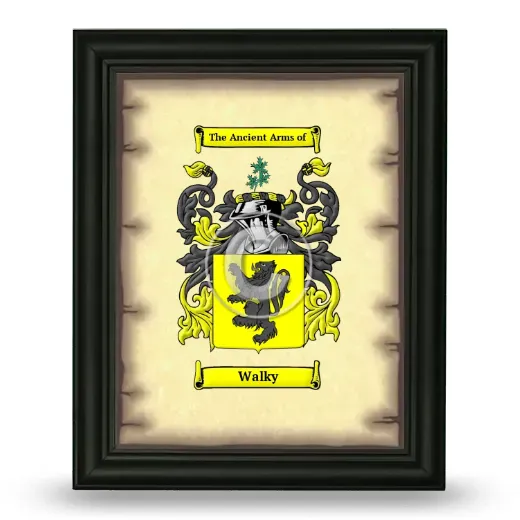 Walky Coat of Arms Framed - Black